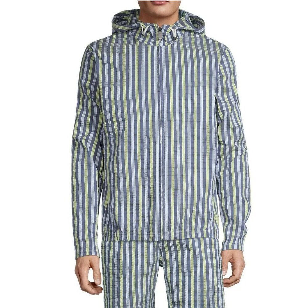 Canali Seersucker Stripe Lightweight Jacket